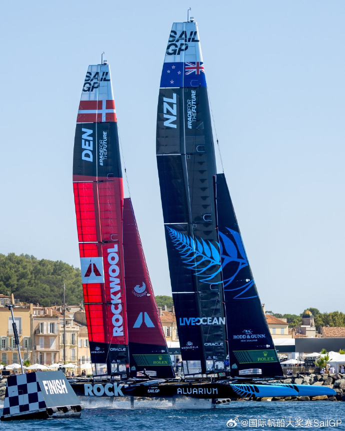 法国帆船队在激烈角逐中获胜，勇夺桂冠！