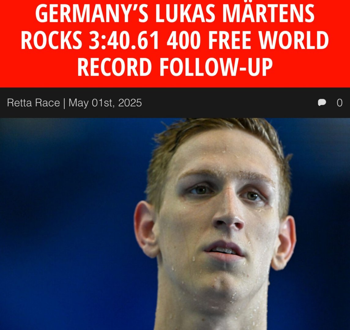 冲刺终点！德国选手奔向自由泳金牌