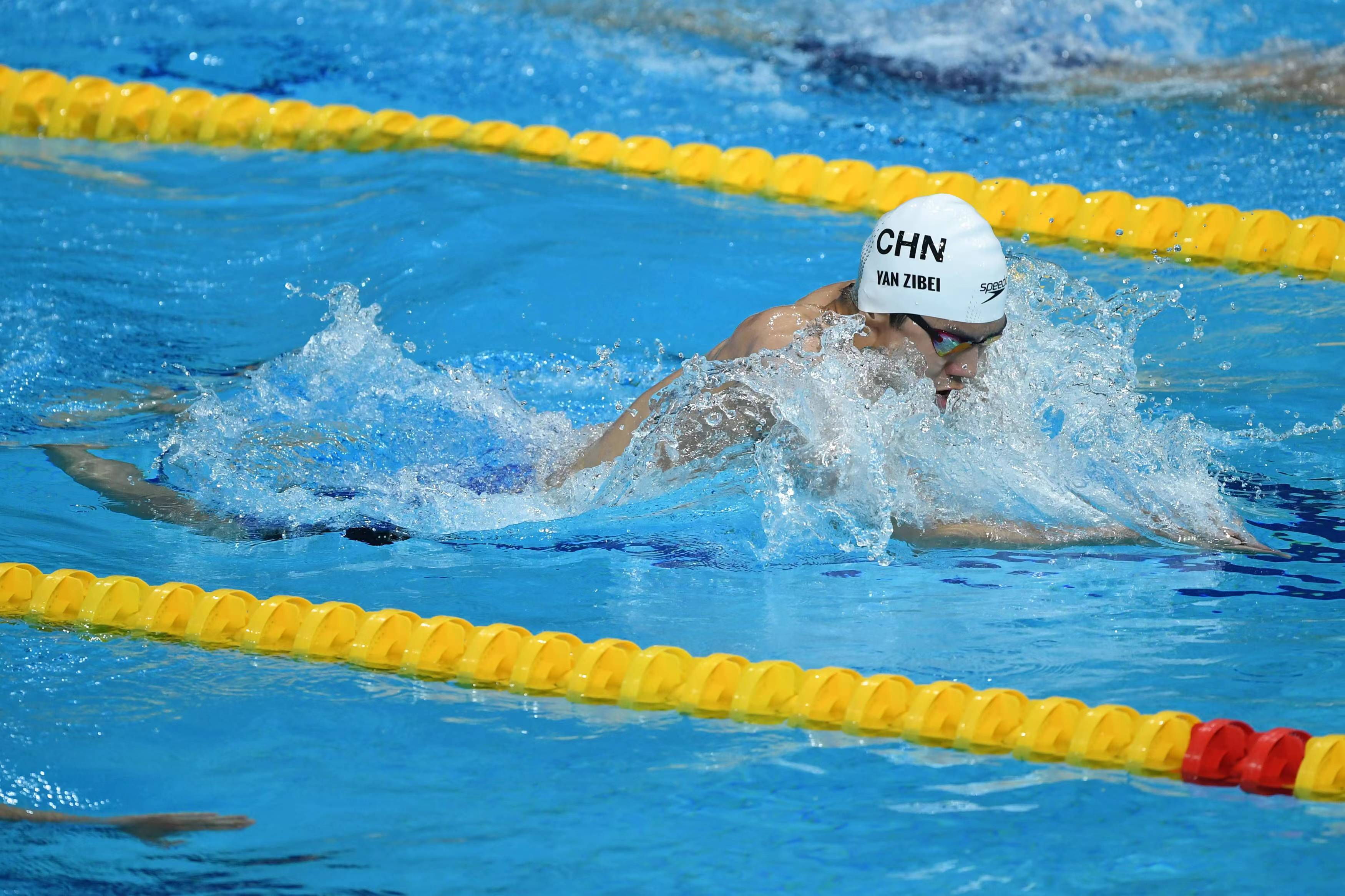 冲刺终点！德国选手奔向自由泳金牌